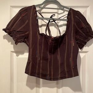 Free people express bean crop top small NWT